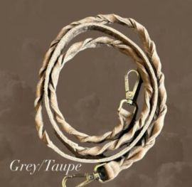 Bag2Bag Telephone  Cord Grey/Taupe gevlochten