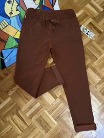 Jog pants Plus size Dark brown