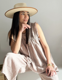 BYPIAS , BOHEMIANA LINNEN TOP CHANTEL SILVERPINK