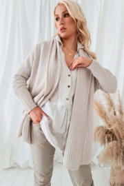 BYPIAS CAMELIA CARDIGAN, SAND