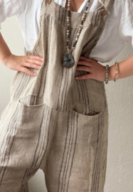 BYPIAS , DELHI LINNEN  JUMPSUIT NATUREL