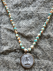 BUDDHA 30, 6 mm stone turquoise mix