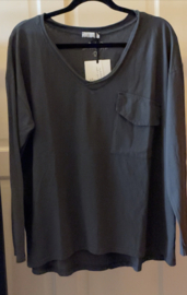 SixtyDays T-Shirt Haag Longsleeve Almost Black