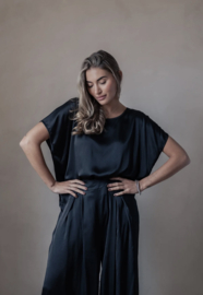 BYPIAS, BOHEMIANA  SATIN LUXERY ELLERY TOP BLACK