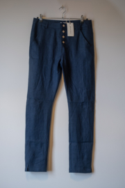 BYPIAS Linen Pants Tease Men Navy