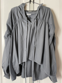 SixtyDays Vani short cotton blouse Grey