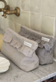 BYPIAS LINNEN TOILET/MAKE UP TASJE STRIPES