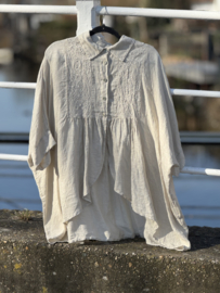 BYPIAS, BOHEMIANA EMIL EMBROIDERY BLOUSE, SAND