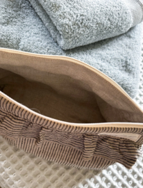 BYPIAS LINNEN TOILET/MAKE UP TASJE STRIPES