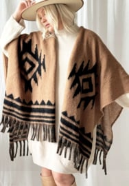 BYPIAS ,  WARM UP PONCHO CARAMEL