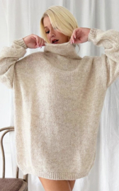 BYPIAS LOOSE MOHAIR JUMPER, BEIGE