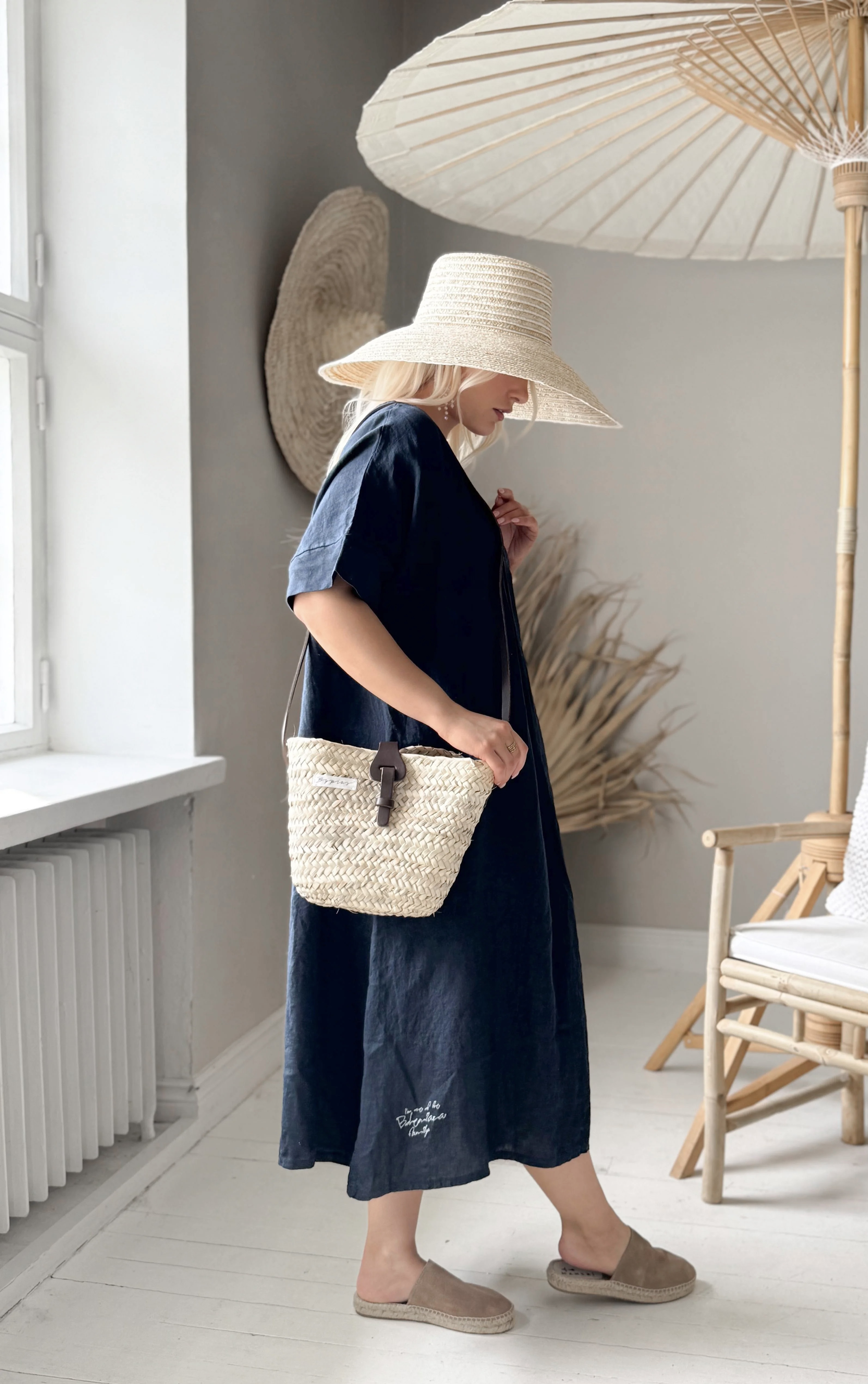 BYPIAS, BOHEMIANA  YOKO LINNEN JURK NAVY