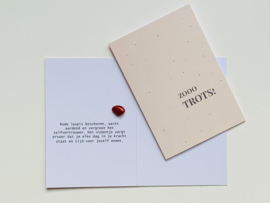 Kaartje & envelop , Zooo trots