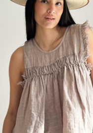 BYPIAS , BOHEMIANA LINNEN TOP CHANTEL SILVERPINK