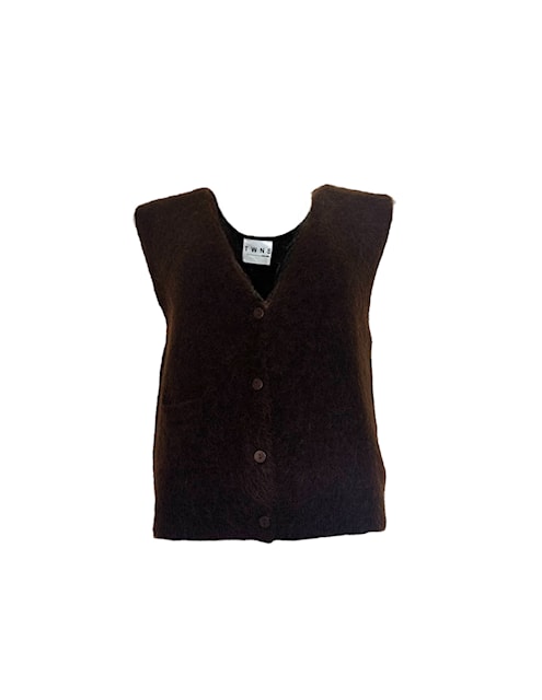 TWNS CASTLEROCK SLEEVLESS VEST CHOCOLATE