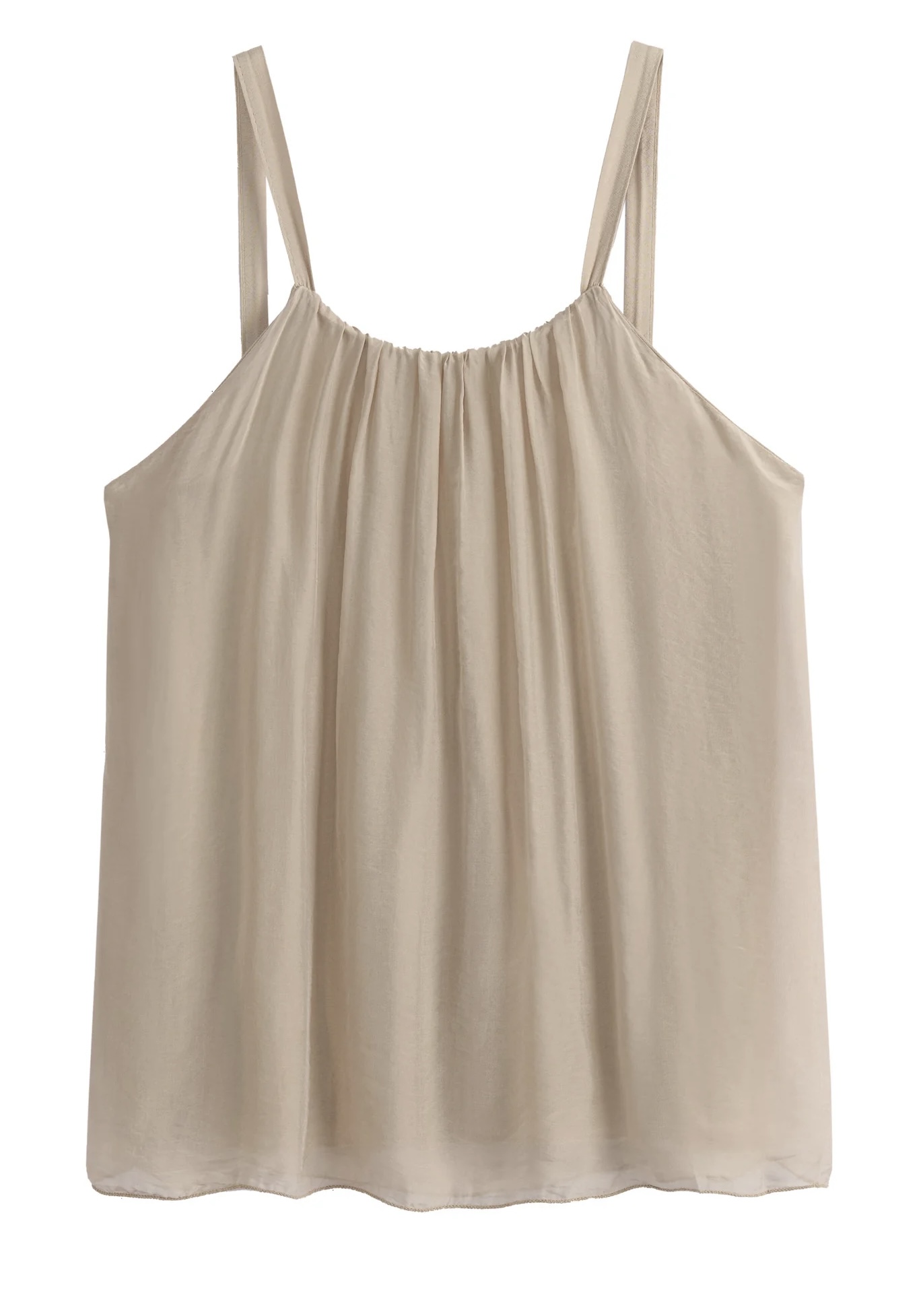 BYPIAS, BOHEMIANA  TIERRA ZIJDEN TOP TOFFEE