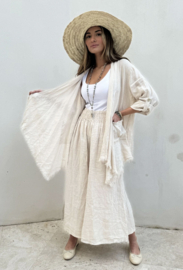 BYPIAS, BOHEMIANA MALLORY LINEN PANTS, SAND