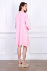Short Dress Linen Belinda Pink