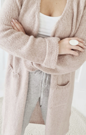 BYPIAS BOHEMIANA SLOWLY MORNING CARDIGAN, LIGHT PINK