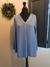 Blouse Satijn Jeans Blauw