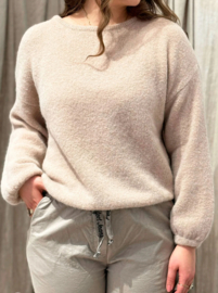 BYPIAS, BOHEMIANA  BECCA ALPACA MIX JUMPER, BEIGE