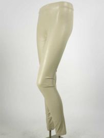 Nora Leather Look Legging – Licht Beige