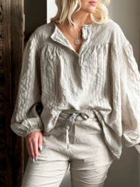 BYPIAS , BOHEMIANA  BLOUSE TROPEA BEIGE