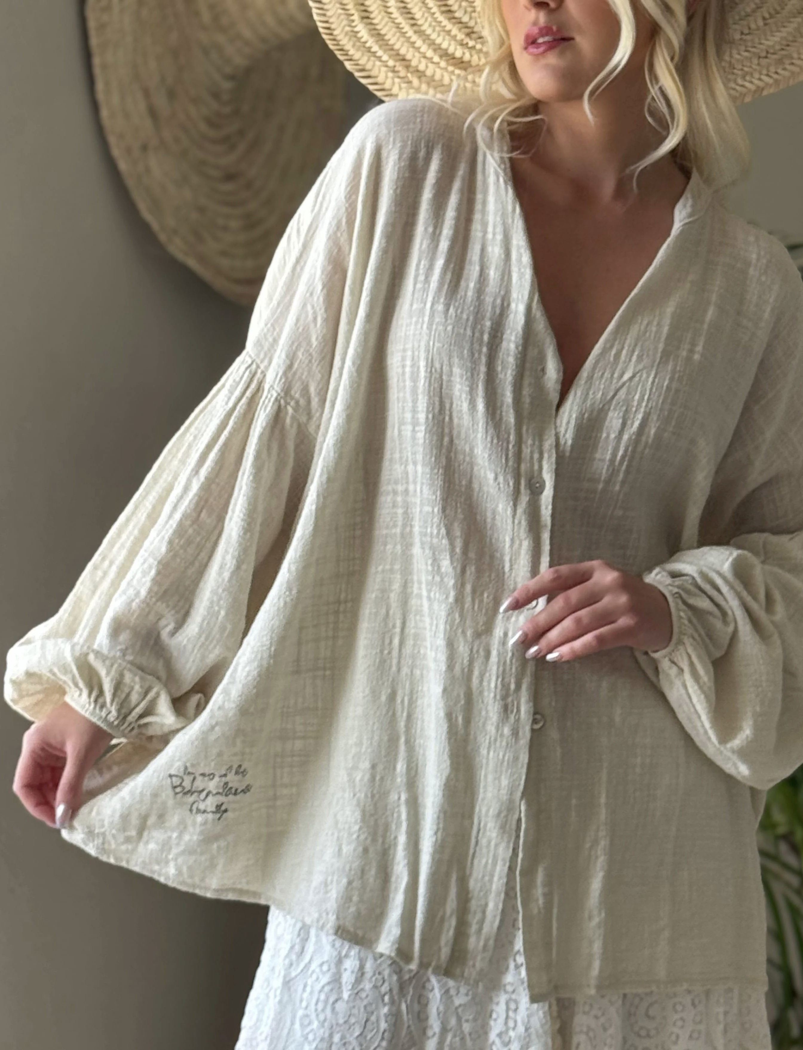 BYPIAS CHALKY BLOUSE SAND