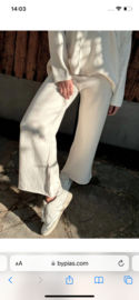 BYPIAS, GINA GEBREIDE BROEK, OFF WHITE