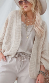 BYPIAS Bubble Cardigan Beige