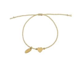 By Shir Armband champagne heart