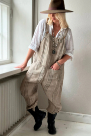 BYPIAS , DELHI LINNEN  JUMPSUIT NATUREL