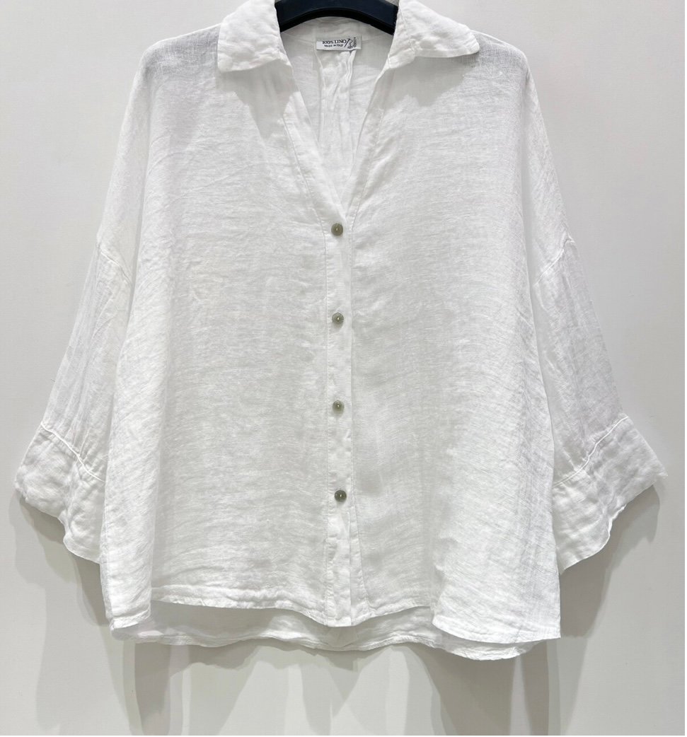 LINNEN BLOUSE JULIA WIT