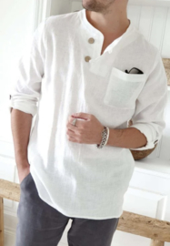 BYPIAS Jones Linen shirt White