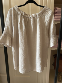 Linnen blousje Roos Beige