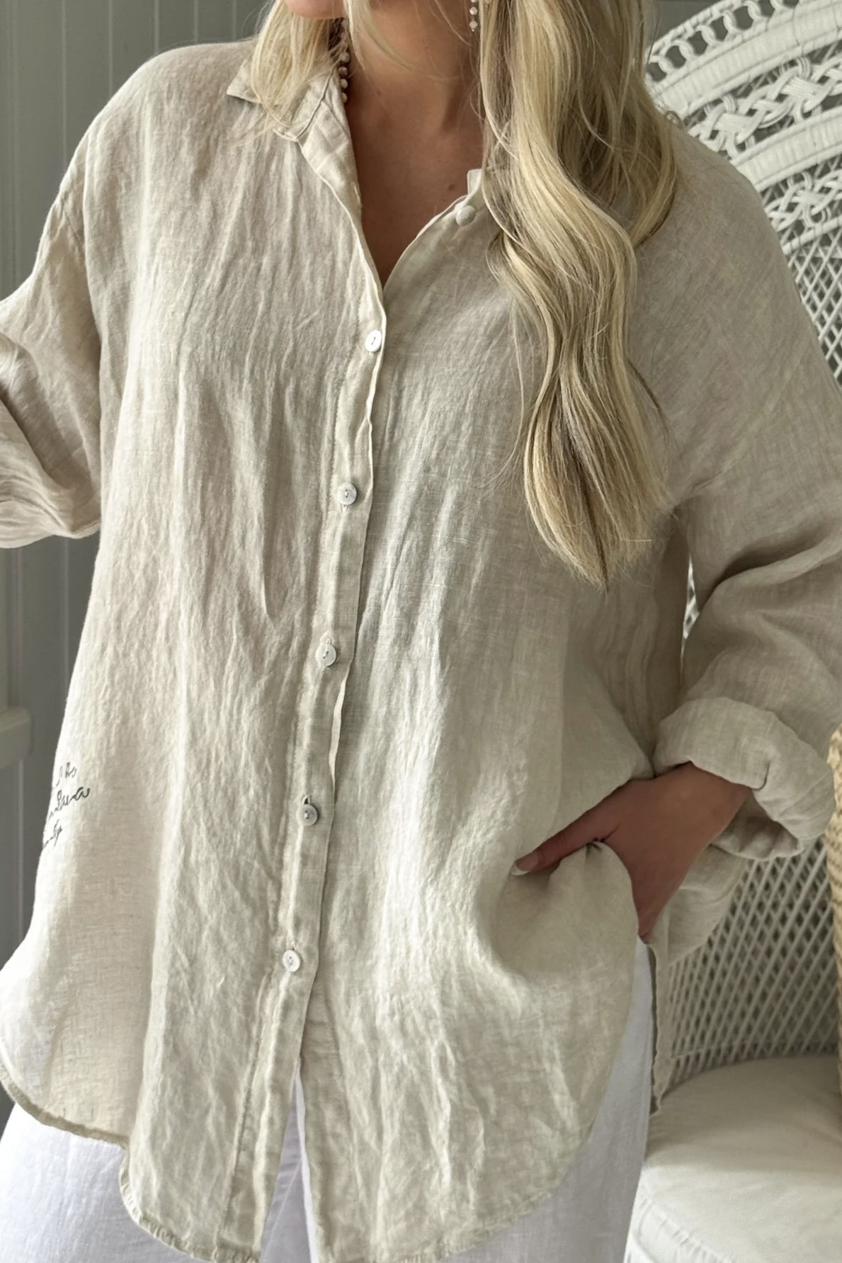 BYPIAS BOHEMIANA BREEZY BLOUSE SAND