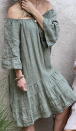 BYPIAS BOHEMIANA CHARLOTTE DRESS OLIVE