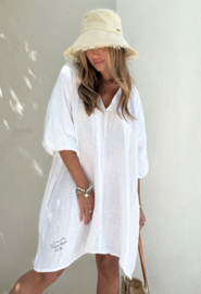BYPIAS, BOHEMIANA GETAWAY DRESS WHITE