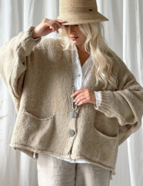 BYPIAS , BOHEMIANA  VEST DASH BEIGE
