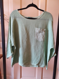 Shirt Tina Linnen/ Katoen  Mint