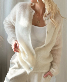 BYPIAS, BOHEMIANA CLOUDY CUDDLE CARDIGAN  OFF WHITE