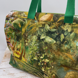 Green jungle XL zipper project bag
