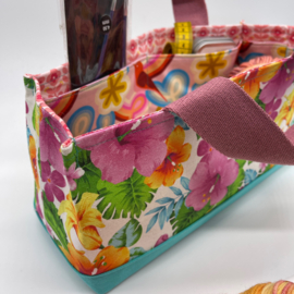 Project or tool bag Aloha flowers bright