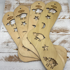 Houten sockblockers Maat L  (25,5cm)