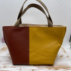 1 project tasje patchwork leer
