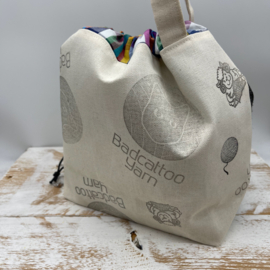 Stempel grijs project bag