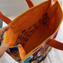 Holiday Girls XL zipper project bag