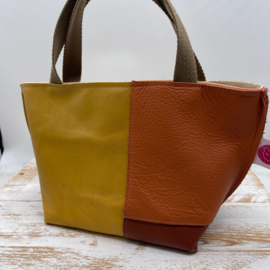 1 project tasje patchwork leer
