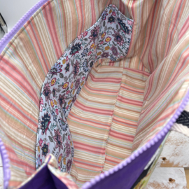 Small squares -  XL zipper project bag