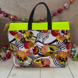 Afrikaanse viooltjes- XL zipper project bag